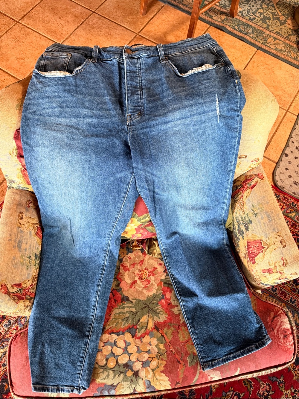 Oliver Logan Straight Leg Jeans in Mid Blue